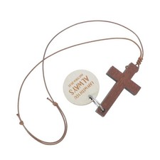 Multi Color Wooden Cross Pendant Car Rearview Mirror Hanging Spiritual Car Charm