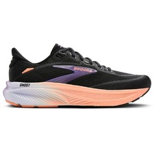 Brooks Ghost 18 Road-Running Shoes - Women's,Black/Mulled Grape/Peach
