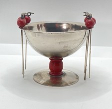 RARE 1930&rsquo;s Napier Art Deco Silver Plated Bakelite Cocktail Set PAT. PEND.