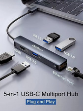 USB C HUB, Dockteck USB-C Multiport Adapter 5-in-1 with HDMI