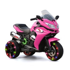 12V Electric Kids Ride on Motorcycle 3-Lighting Wheels Electric Toys w/ Music