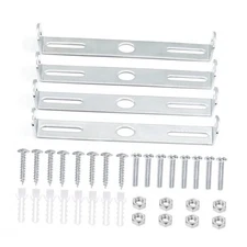 4 Packs Universal Light Fixture Mounting Bracket Square Kit,4.5 inch 115x18mm