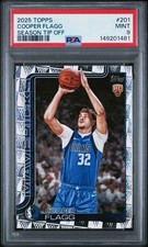 2025 TOPPS SEASON TIP OFF #201 COOPER FLAGG ROOKIE RC PSA 9