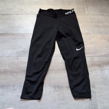 NIKE Women's PRO Cool Yoga/Gym Cropped Leggings-Black Size Small S