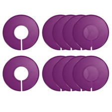 10Pcs Clothes Dividers Round Clothing Rack Size Dividers Purple