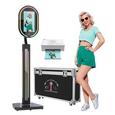 MWE Magic Mirror Photo Booth Touch Screen with Printer and 1200W Pixel 4K HD ...
