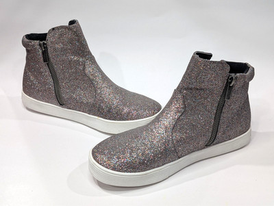 Kenneth Cole Kam Kiera Pink Glitter Girl's Hi Top Shoes - Size 5 NWOB