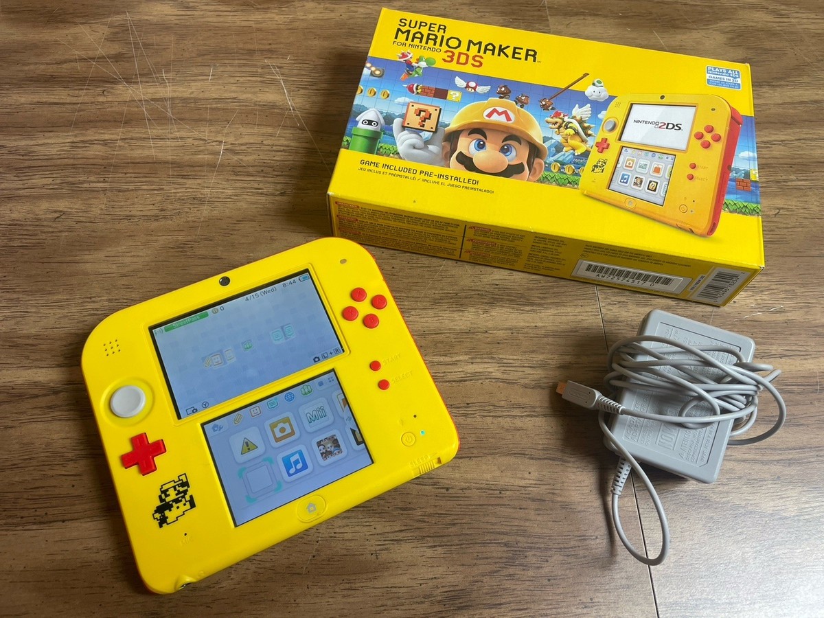 Nintendo 2DS Super Mario Maker Console With Box + Charger