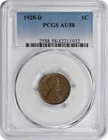 1928-D Lincoln Cent AU58 PCGS