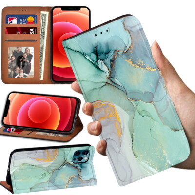 Passend für Apple iPhone XR SE 6/6s/7/8/11 Handyhülle Leder Flip Geldbörse Buch Cover