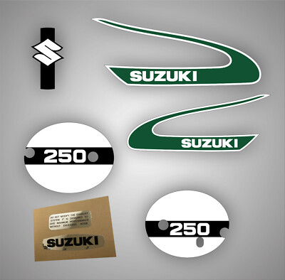 1974 1975 Suzuki TM 250 Reproduction Graphics Decal Kit