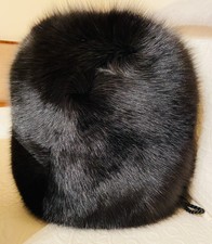 Real Black Fox Fur Muff Warmer, Made In USA
