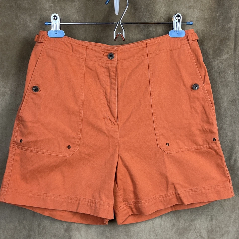 VTG Lauren Ralph Lauren Womens Sz 6 Orange 100% Cotton High Waisted Shorts - Image 2 of 4