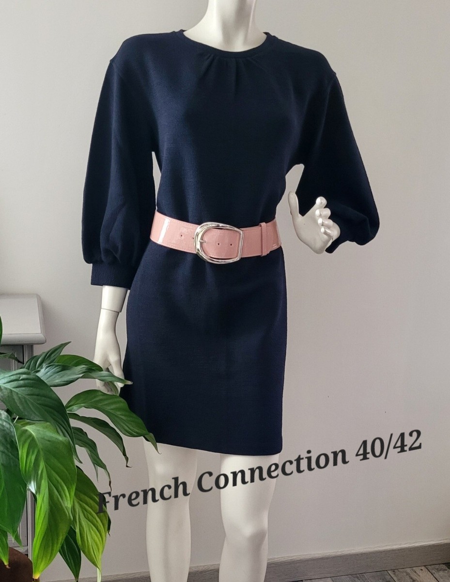 Robe French Connection Neuve Avec étiquettes - Taille UK 14 (42/44 FR), Bleue, Style Chic Pour Soirée
