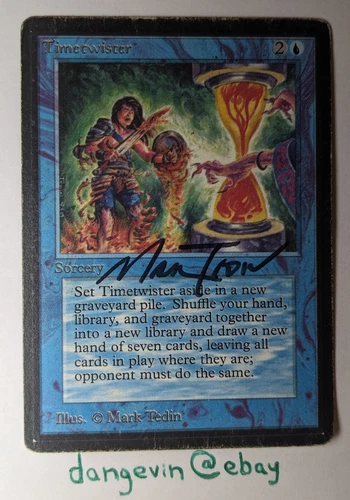 1x Beta Timetwister - signed Mark Tedin - MTG Magic - HP