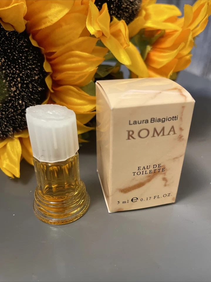 Roma by Laura Biagiotti Mujer EDT Splash 0.17fl.oz-5ml. Mini vintage nuevo en caja Foto 2 de 3