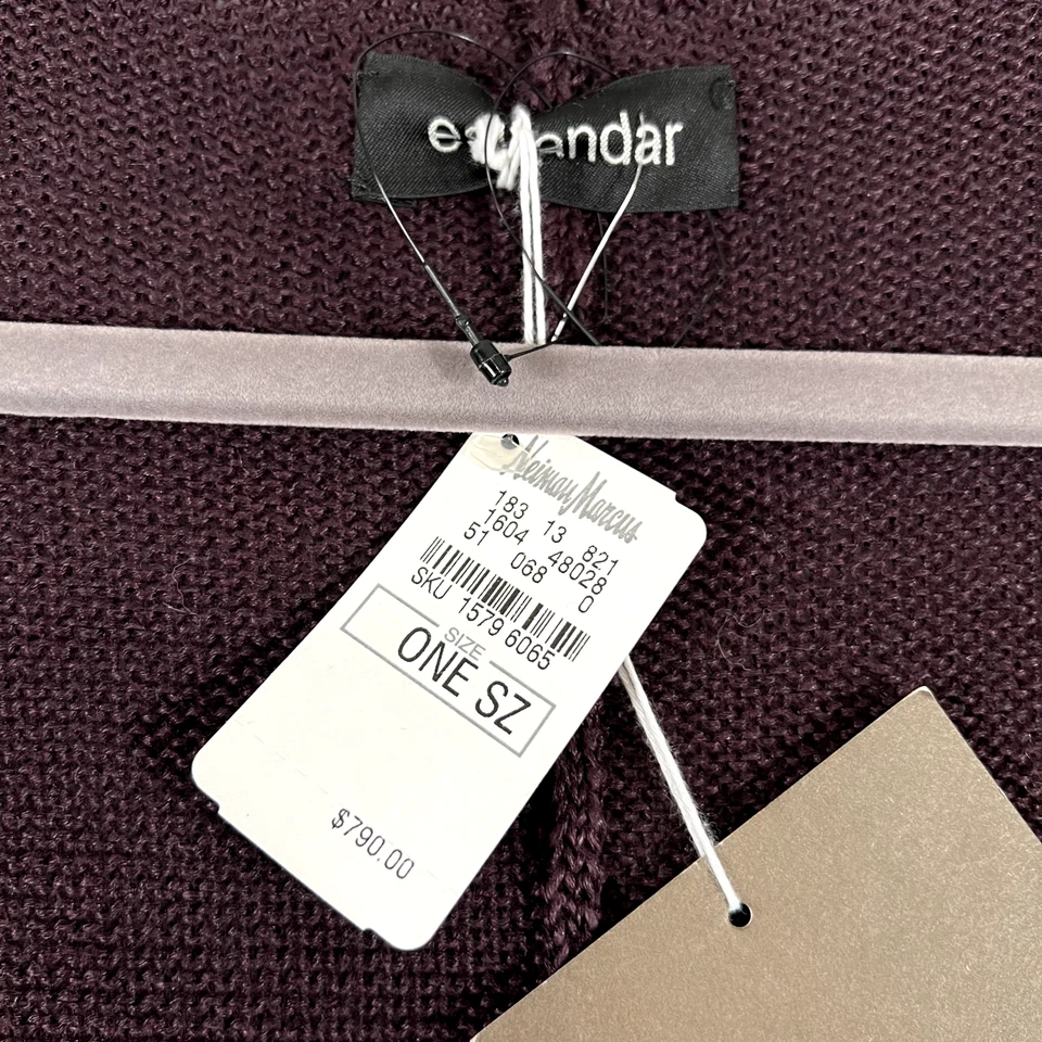 Eskandar фиолетовый 100% льняной длинный пончо надежном плащ кардиган свитер размер OS - Изображение 3 из 4