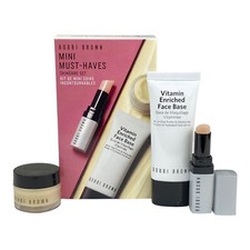 Bobbi Brown 3 Pc Mini Must Haves Skincare Set Travel Size Face Base Lip Tint NIB