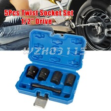 5pcs Twist Socket Wheel Lock Worn Lug Nut Remover Extractor Tool 1719 21 22mm 5pcs Twist Socket Wheel Lock Worn Lug Nut Remover Extractor Tool 1719 21 22mm