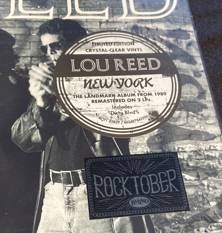 Lou Reed NEW YORK Limited Edition 2 LPs RARE Remastered Clear Vinyl NEW ...