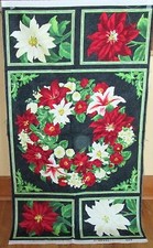 1 Pretty "Holiday Treasures" Cotton Fabric Quilting/Wallhanging Christmas Panel