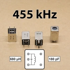 Coil Adjustable 455kHz TOKO 7MC-8128Z Quadrature FM, IF Trans. for MC3361/71/72