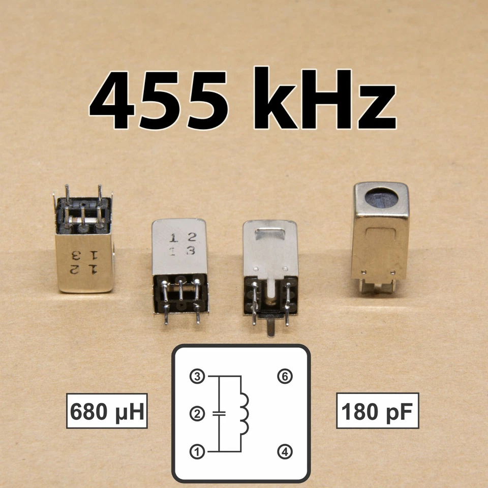 Coil Adjustable 455kHz TOKO 7MC-8128Z Quadrature FM, IF Trans. für MC3361/71/72