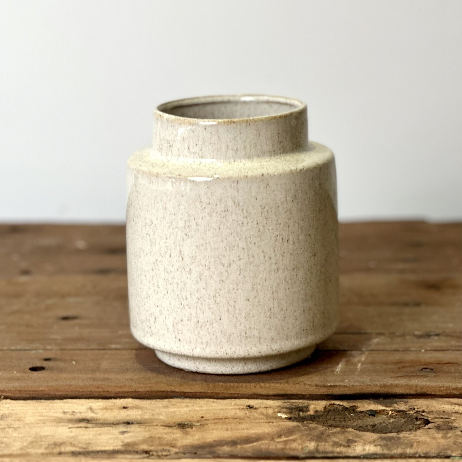 Brand New Bloomingville Modern Retro Grey Stoneware Vase