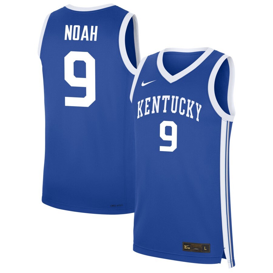 Kentucky Wildcats Trent Noah #9 Nike Royal NIL Official NCAA
