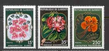 DJIBOUTI  SC# 477-479 FLOWERS FROM DJIBOUTI - MNH PERF.