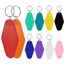 Grevosea 10 Pieces Blank Hotel Motel Keychains, Sublimation Keychain Blanks 