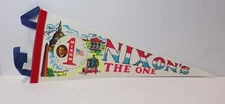 1969 Richard Nixon NIXON'S THE ONE Inauguration Pennant Flag 18" 102424WT-A
