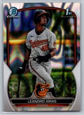 Leandro Arias 2023 Bowman Chrome Prospect Lava Refractor /399 Orioles #BCP-84
