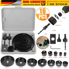 16tlg profi Lochsäge Holz Bohrkrone Dosenbohrer Kreisschneider Set Ø19-127mm DE