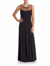 NEW VERA WANG A Line Tulle DRESS GOWN SIZE 14 $358 BLACK NORDSTROM