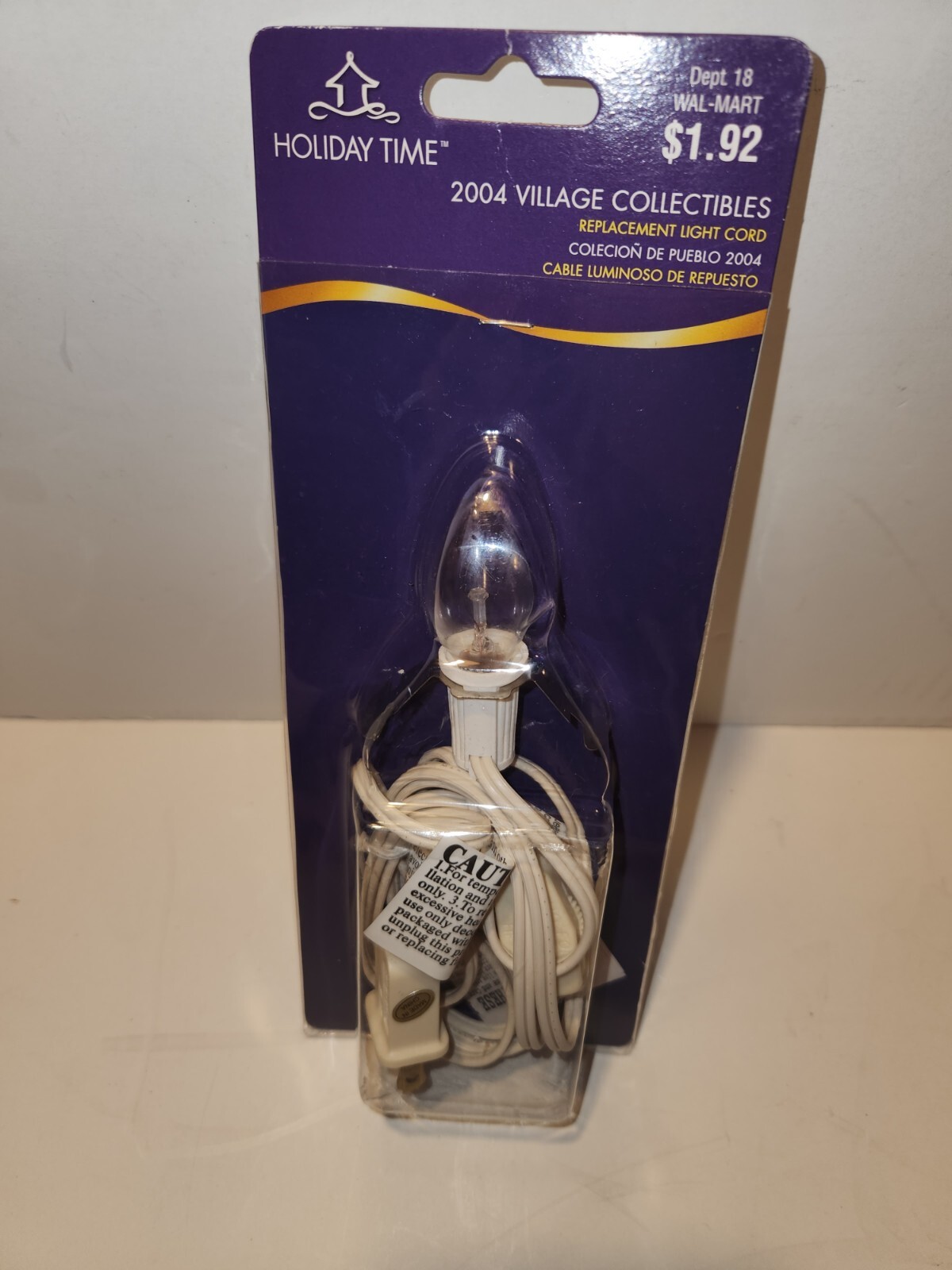 Holiday Time Replacement Light Cord Christmas House Dept 18 White (4