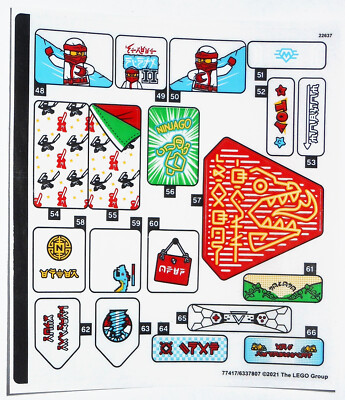 LEGO 71741 Ninjago City Gardens -- ALL 3 NEW STICKER SHEETS ONLY