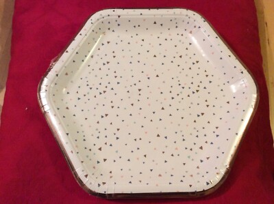 New Habitat Pack of 10 Paper Plates 23cm Diameter Metallic