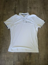Oakley lightweight white golf landmark tailored activewear polo shirt sz xl