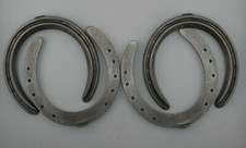 Lot new Aluminum Race Horseshoes. Size 8 Queens Front with Toe Clip 2 pair/1 set
