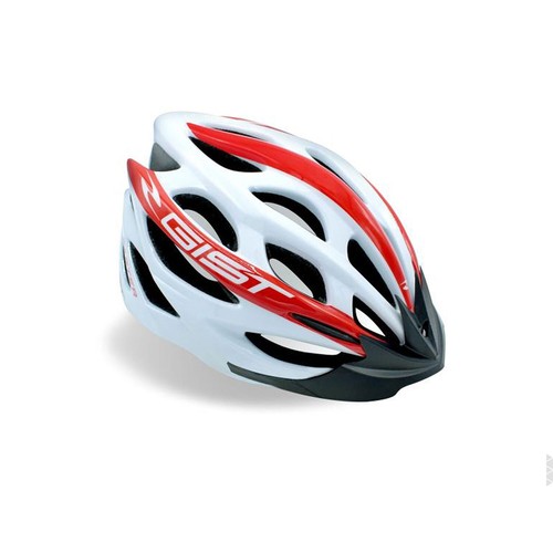 CASCO BICI DA CORSA MTB CICLISMO GIST FASTER BIANCO ROSSO CON RETE ANTI  INSETTO | eBay