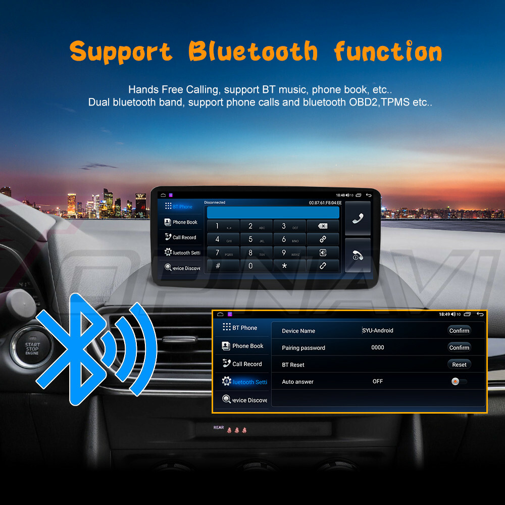 Mazda Bluetoothナビゲーションユニット 4+64GB Android 13 Car Stereo Radio for Mazda CX-5 MK1 KE