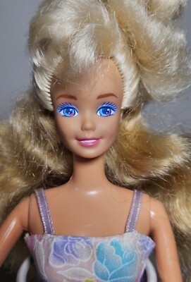 1992 Blonde Superstar Face Barbie Fashion Doll Mattel Collectible Poseable Decor