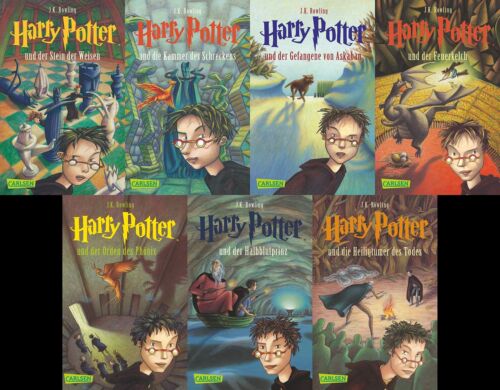 J.K. Rowling / Harry Potter: Band 1-7 im Taschenbuchformat + 1 original Harr ... - Bild 1 von 1