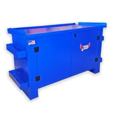 Automotive Transmission Table With Rear Trough - 4000 Lb Capacity BLUE