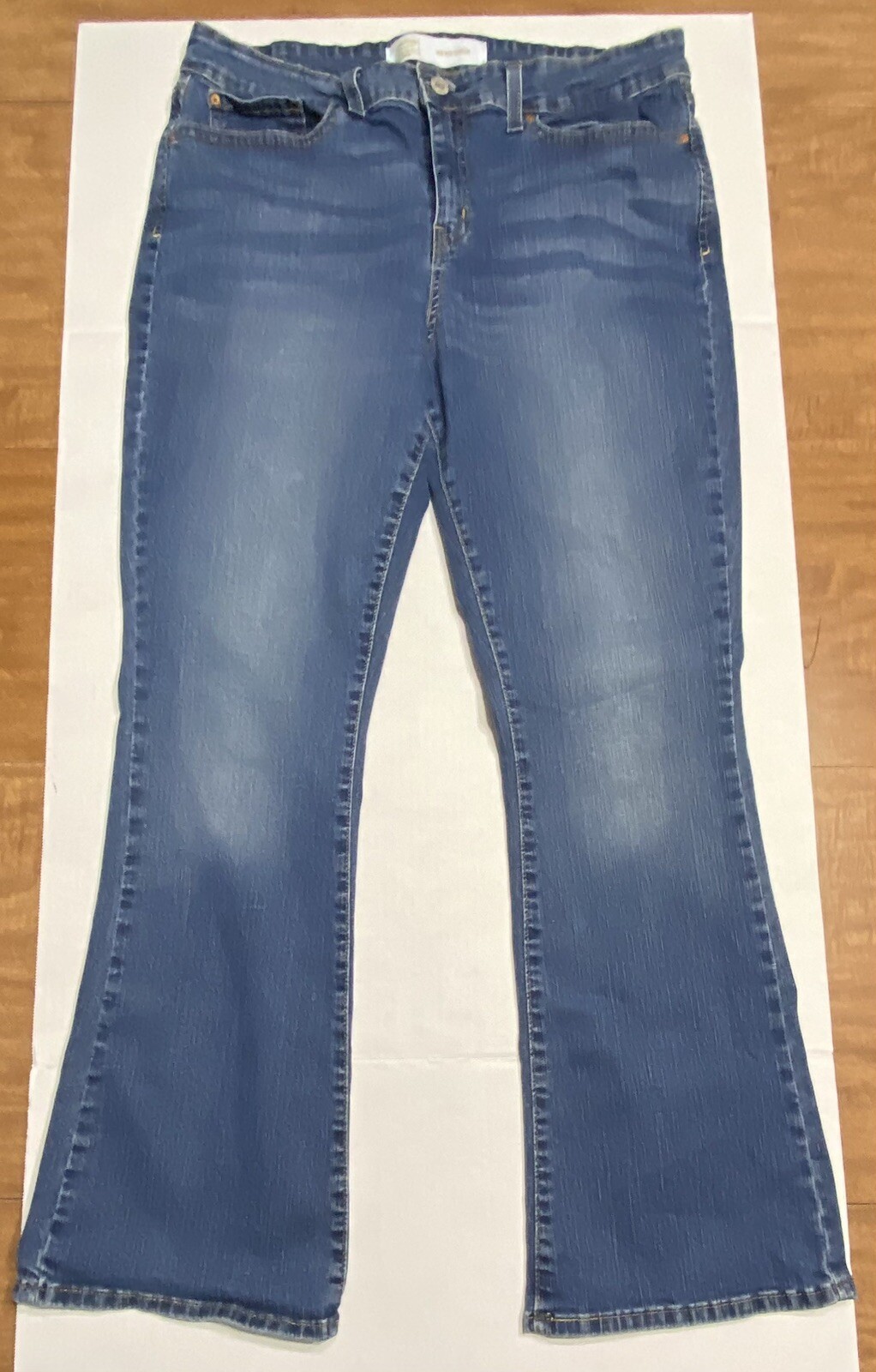 Levi Strauss Gold Signature Mid Rise Boot Cut Denim Blue Jeans 32/30