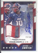 vosean joseph rookie draft auto jersey patch florida gators uf college/hs 23/50