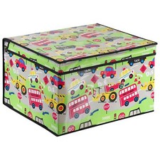 Road Works Large Collapsible Storage Box Folding Jumbo Chest Kids Room Toy Box