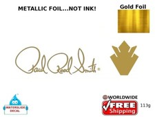 Paul Reed Smith Decalcomania Chitarra Logo Foil Headstock Waterslide Restauro 113g