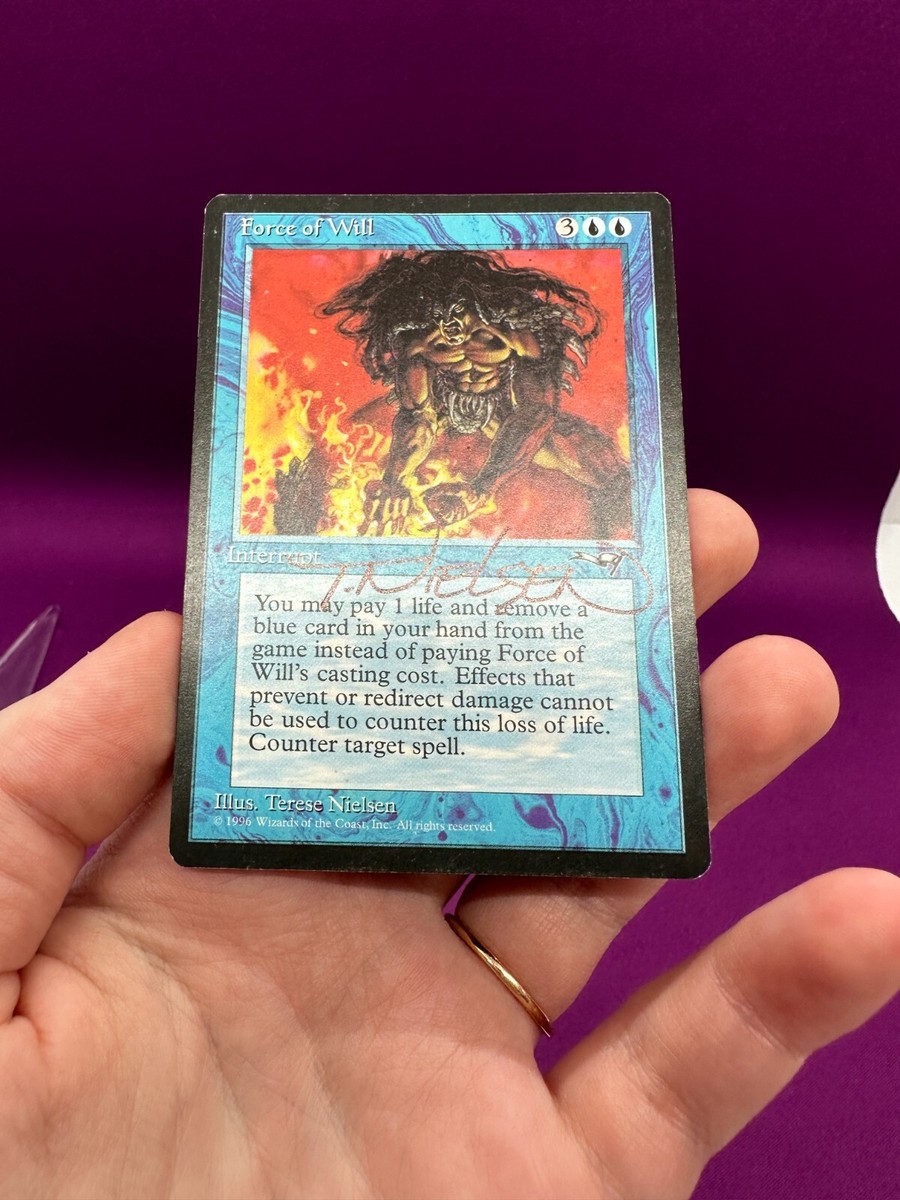 Force of Will - SIGNED - Alliances Terese Nielsen Magic MTG #B